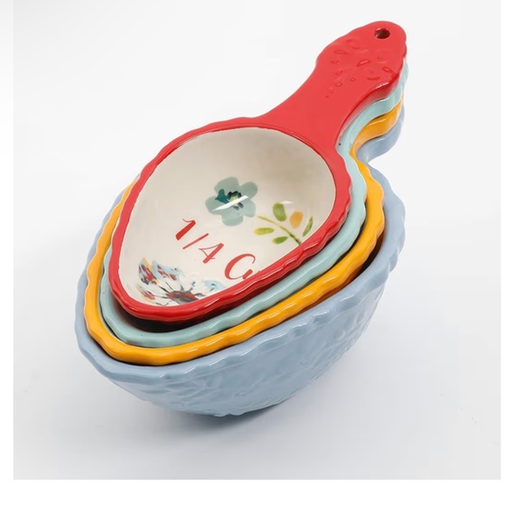 The Pioneer Woman Other - Pioneer Woman Willow Ceramic Measuring Scoop Set